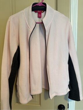 SO Two-Tone Pink and Black Fleece Utility Jacket
